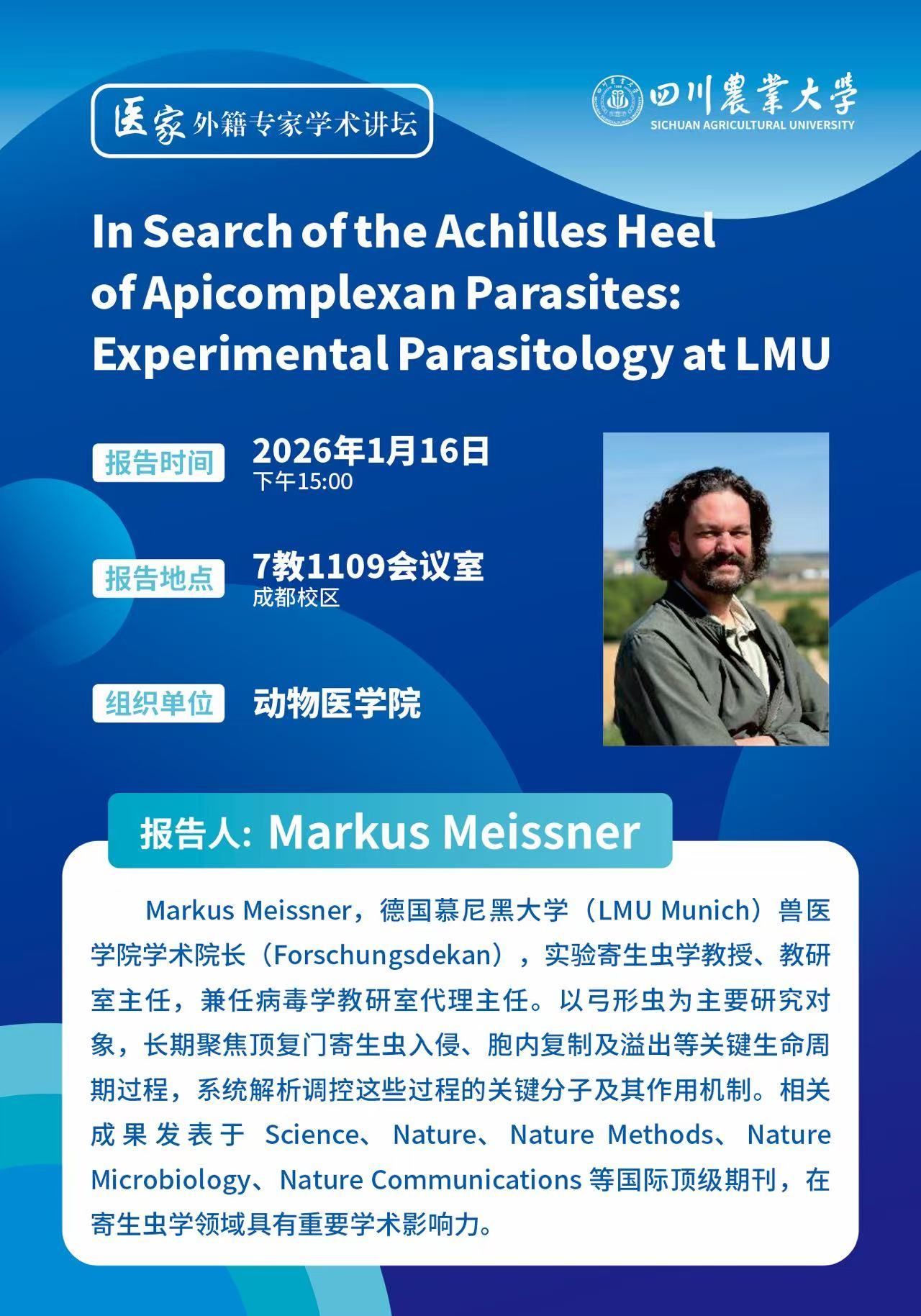 In Search of the Achilles Heel of Apicomplexan Parasites: Experimental Parasitology at LMU